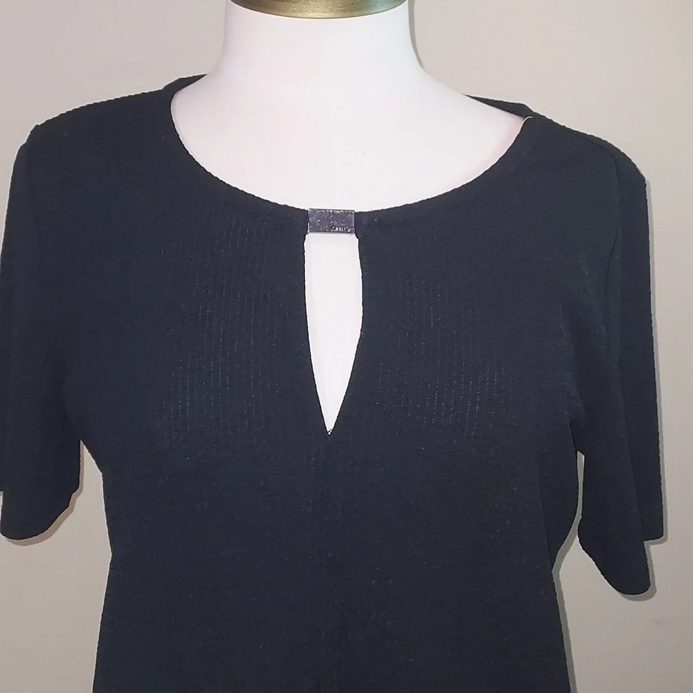 CALVIN klein womens blouse black size M in excellent condition - Picture 2 of 13